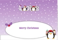 Christmas Fat Penguins Eating Ice Cream LOIS large dl insert