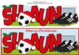 Xmas Football Boots & Football SHAUN large dl