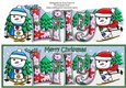 Jolly Snowman and Friend Skiing LILY large dl