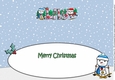 Jolly Snowman and Friend Skiing LILY large dl insert