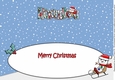 Jolly Snowman on Sledge ALEXANDRA large dl insert