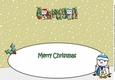 Jolly Snowman and Friend Skiing CARÁGH large dl insert