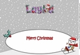 Jolly Snowman on Sledge LAYLA large dl insert
