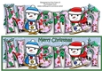 Jolly Snowman and Friend Skiing NENA large dl