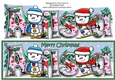 Jolly Snowman and Friend Skiing AILSA large dl