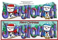 Jolly Snowman and Friend Skiing JAYLOND large dl
