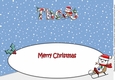 Jolly Snowman on Sledge THEO large dl insert