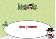 Jolly Snowman with presents ADOPTED SON large dl insert
