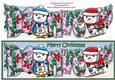 Jolly Snowman and Friend Skiing DENVER large dl