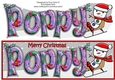 Jolly Snowman on Sledge POPPY large dl