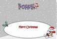 Jolly Snowman on Sledge POPPY large dl insert