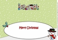 Jolly Snowman with presents BOTH OF YOU large dl insert