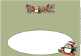 Christmas Fat Penguin Snowboarding TAMBOVSOFF FAMILY large dl insert