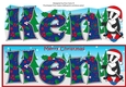 Christmas Billy the Badger Skiing KEN large dl