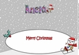 Jolly Snowman on Sledge ANETA large dl insert