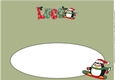 Christmas Fat Penguin Snowboarding LUCA large dl insert