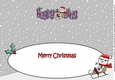 Jolly Snowman on Sledge HAYLEY & JUDY large dl insert