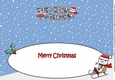 Jolly Snowman on Sledge TOM & ELLIOTT & FINLEY large dl insert