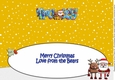 Smiley Santa and Rudolf best friends TRACEY large dl insert
