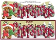 3D Gingerbread People (boy-girl) under the Mistletoe CHRISTMAS large dl