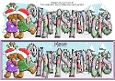 3D Gingerbread People (girl-girl) under the Mistletoe CHRISTMAS large dl