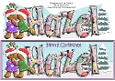 3D Gingerbread People under the Mistletoe HAZEL (girl-girl) large dl