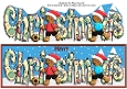 3D Gingerbread People playing football CHRISTMAS large dl