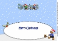3D Gingerbread People playing more football CHRISTMAS large dl insert