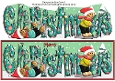 3D Gingerbread People Skiing Race CHRISTMAS large dl