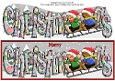 3D Gingerbread People Sledging CHRISTMAS large dl