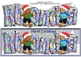 3D Gingerbread People Skiing RHONDA large dl