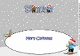 3D Gingerbread People Skiing SAMARA large dl insert