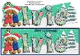 3D Gingerbread People under the Mistletoe IVIE (boy-boy) large dl
