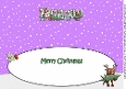 Smiley Santa and Rudolf picking a tree NANNA large dl insert