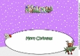Smiley Santa and Rudolf picking a tree ALANA large dl insert