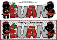 Christmas Bagpiper and Highland Fling Jazz Dog EUAN large dl