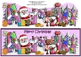 Smiley Santa and Rudolf having milk and cookies ARJA large dl