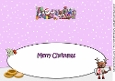 Smiley Santa and Rudolf having milk and cookies ARJA large dl insert