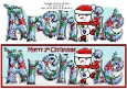 Jolly Snowman Skating 1st Xmas ARCHIE large dl