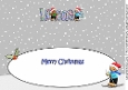 3D Gingerbread People Skiing LUCAS large dl insert