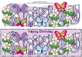 Flowers and Funny Butterflies SHIRLEY large dl