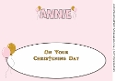 Christening ANNIE large dl insert