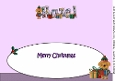 Christmas Dog Elf with presents HAZEL large dl insert