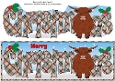 Christmas Highland Cow CHRISTMAS large dl