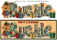 Christmas Dog Elf with presents BUCKLE large dl