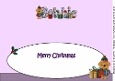 Christmas Dog Elf with presents BOBBIE large dl insert