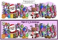 Smiley Santa and Rudolf having milk and cookies ELLIE-MAY large dl