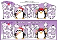 Christmas Fat Penguins Eating Ice Cream BONNIE large dl