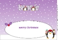 Christmas Fat Penguins Eating Ice Cream BONNIE large dl insert