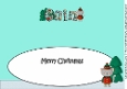 Christmas Cat Elf CAIN large dl insert